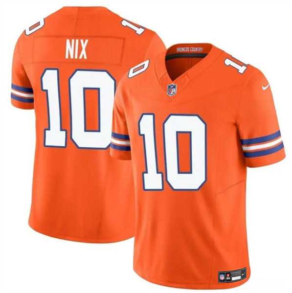 Men & Women & Youth Denver Broncos #10 Bo Nix Orange F.U.S.E. Mile High Collection 1977 Throwback Vapor Limited Football Stitched Jersey,We sell and wholesale Men & Women & Youth Denver Broncos #10 Bo Nix Orange F.U.S.E. Mile High Collection 1977 Throwback Vapor Limited Football Stitched Jersey on line form chian!